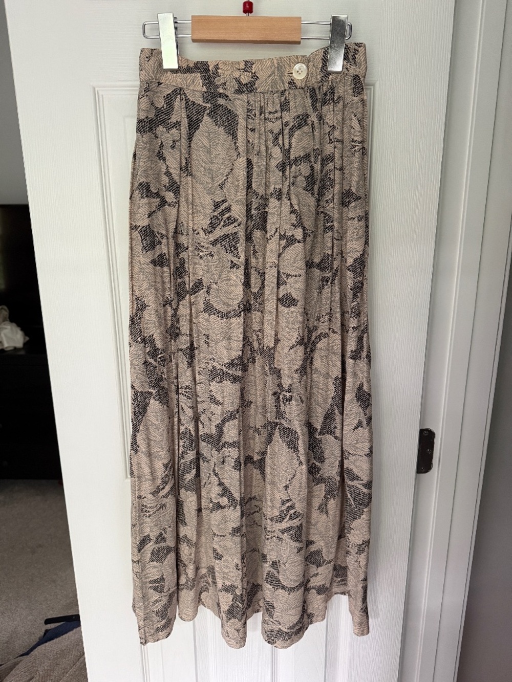 Vintage Perry Ellis Portfolio Silk Skirt Floral Midi